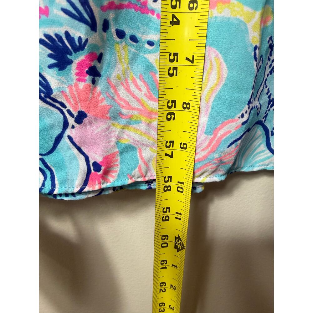 Lilly Pulitzer Blue Maxi Dress Beach Vacation Tropical Nautical - Picture 15 of 16